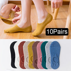 10 Pairs Soft Lightweight Boat Socks Women's Stockings