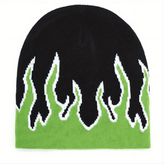 Men's Hip Hop Street Flame Pullover Knit Hat