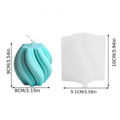 Striped Roman Column Candle Silicone Mold DIY Decoration