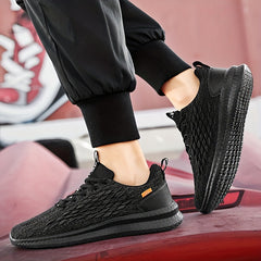  Men's Breathable Running Shoes Non Slip Lace Up Sneakers