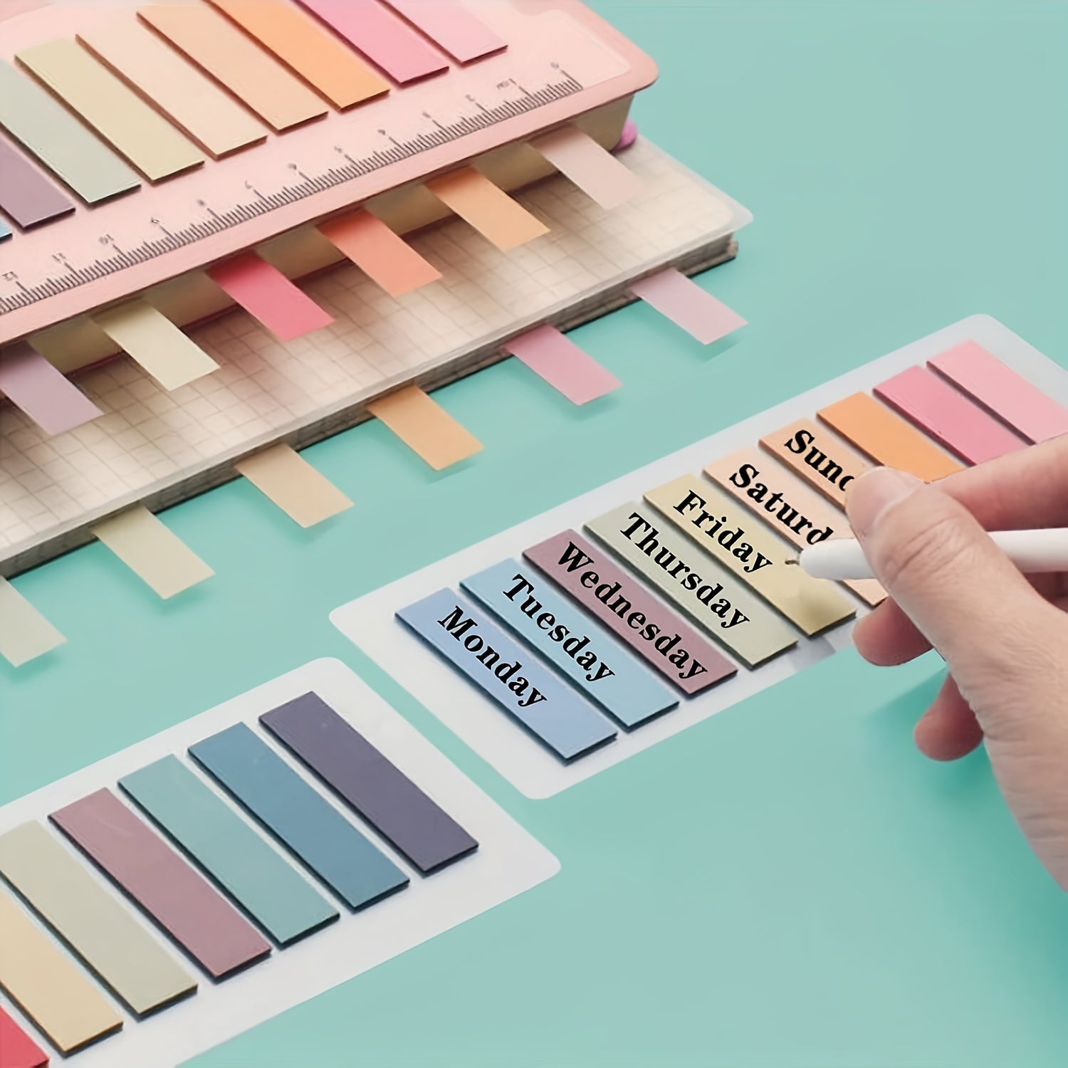 600 Morandi Book Page Tabs Sticky Notes for Markers & Indexing