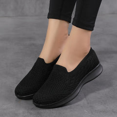 Women's Lightweight Woven Sneakers Slip-on Sports Shoes