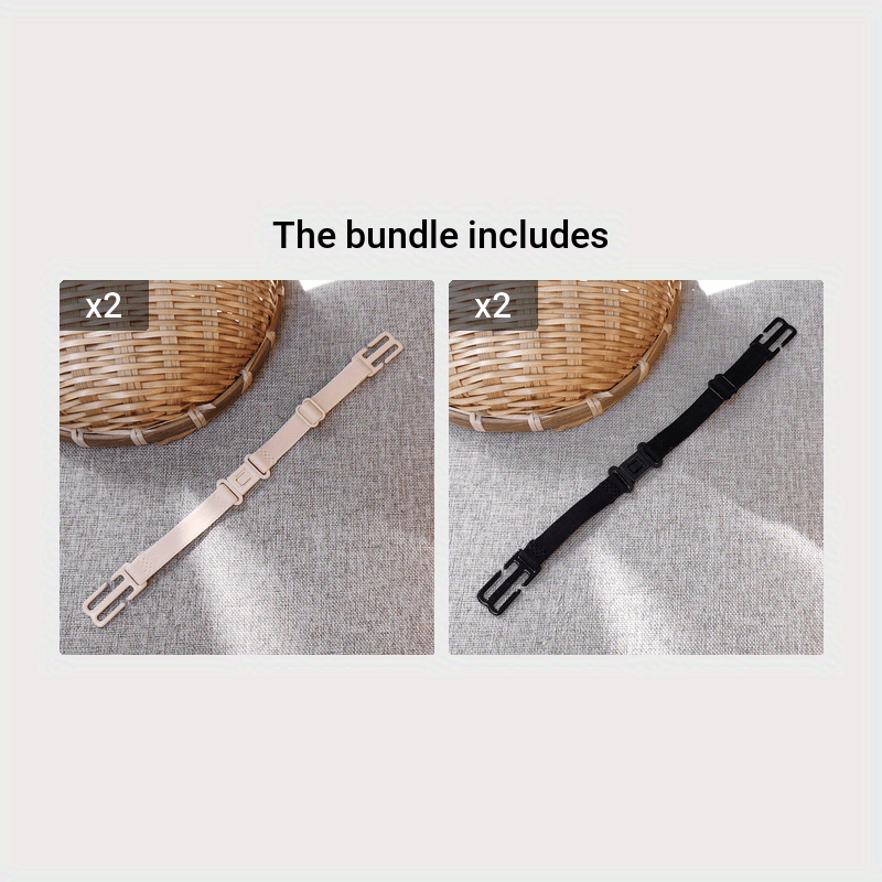 Solid Bra Straps With Buckle Elastic Non-slip Bra Straps