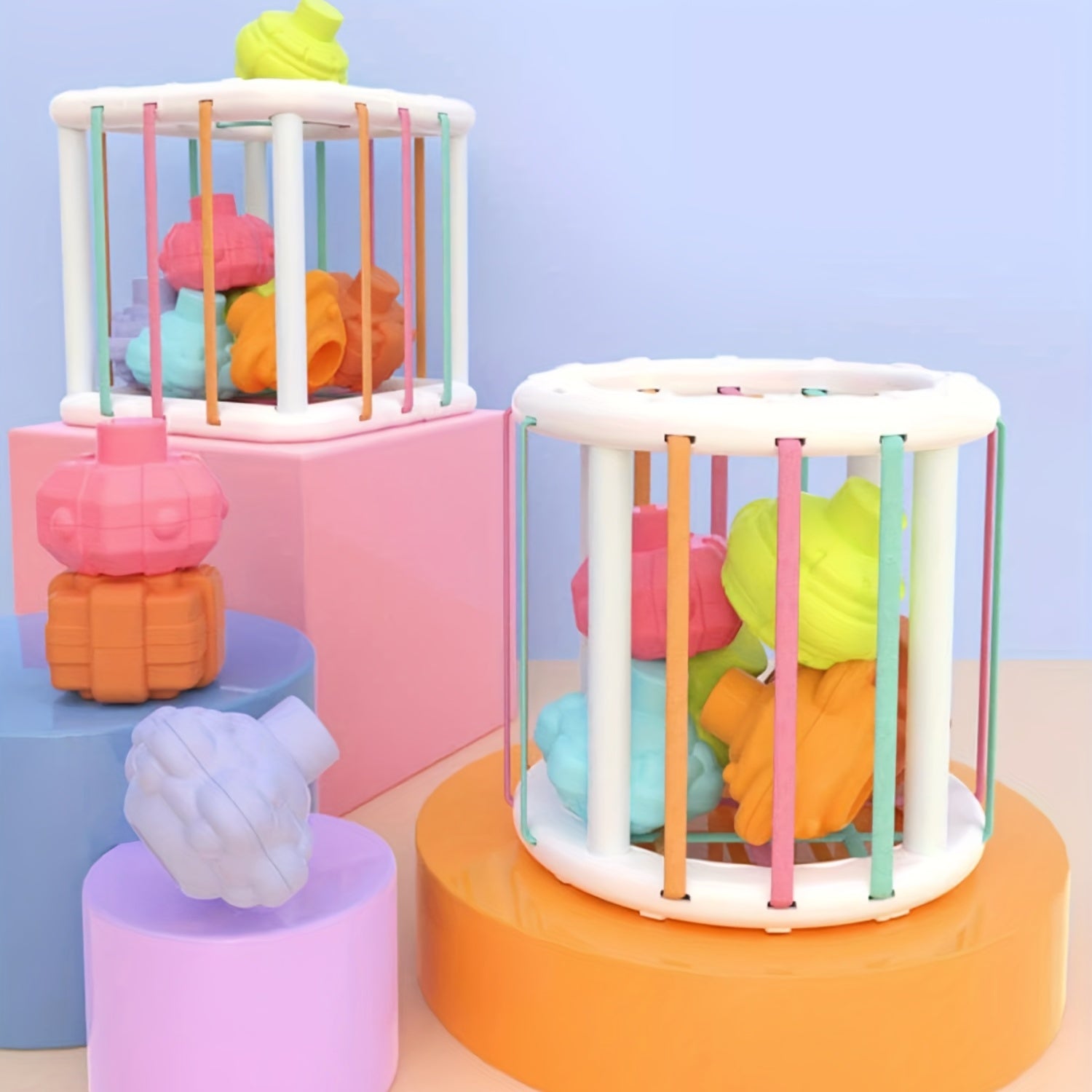 Rainbow Cecile Toy Educational Folding Music Baby Grasping Shape