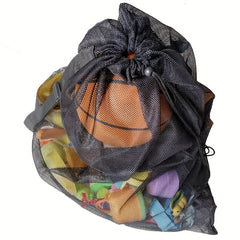 Mesh Balls Storage Bag For Sports Equipment with Shoulder Straps