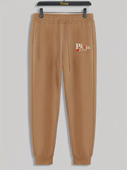 Paris Tower Print Men's Drawstring Sweatpants for Running Jogging