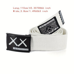Men's XX Canvas Leather Belt, 3 1/5-inch - Can Be Tied for 20 Years