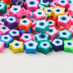 50pcs Eyes Pattern Soft Pottery Beads DIY Accessories