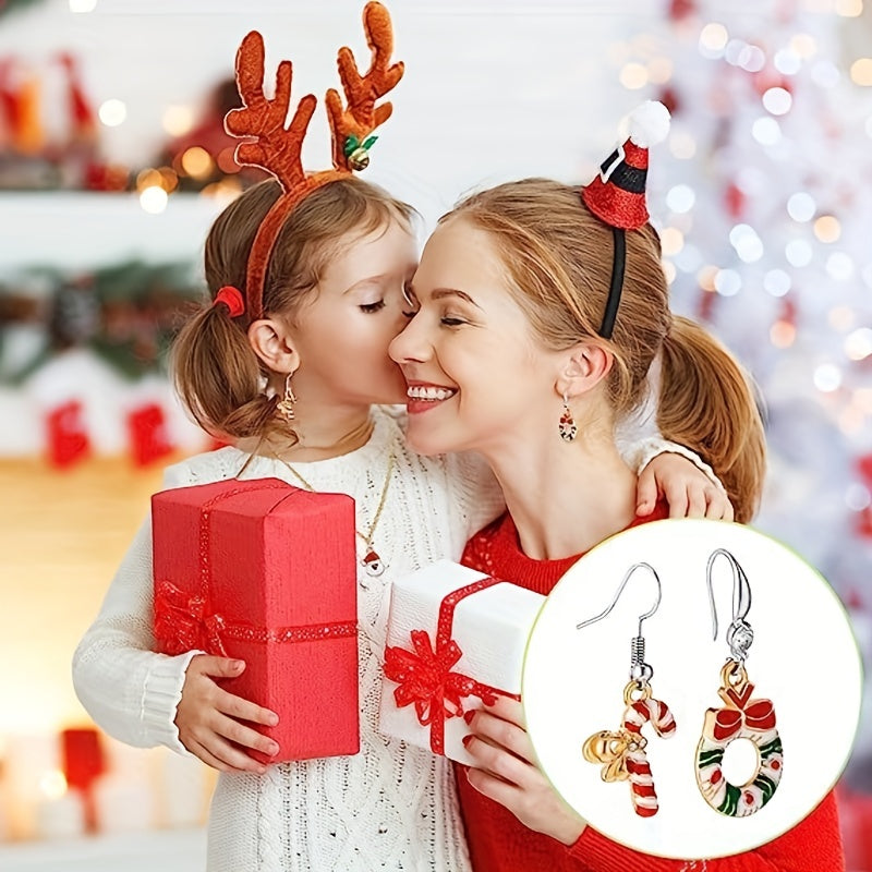 Mini Alloy Christmas Santa Claus Pendants for DIY Jewelry Making