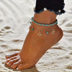 Copper Anklet Women's Thin Chain Foot Jewelry