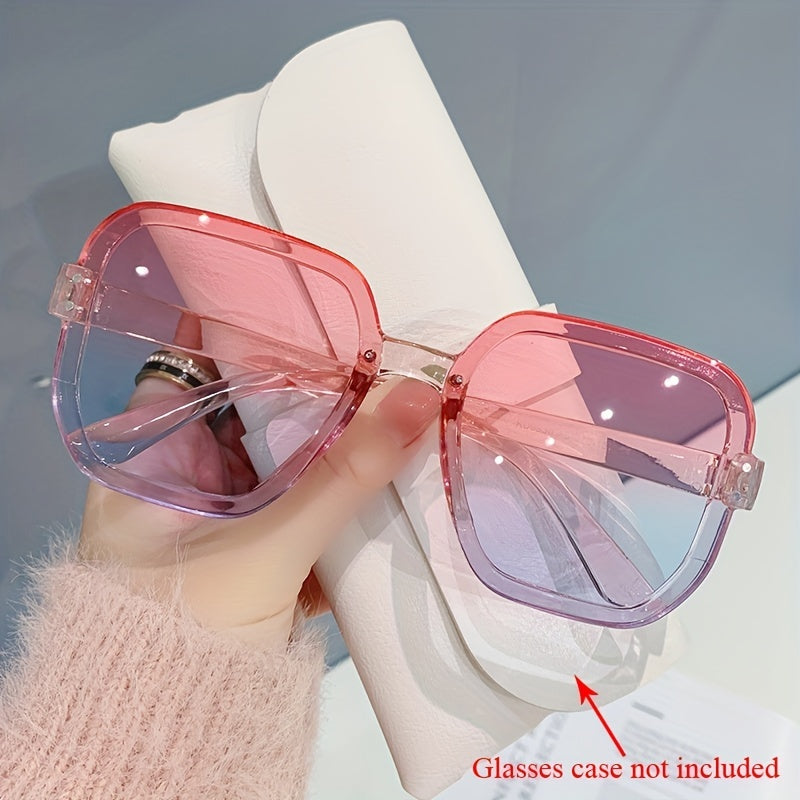 Oversized Square Sunglasses Casual Gradient Glasses UV400