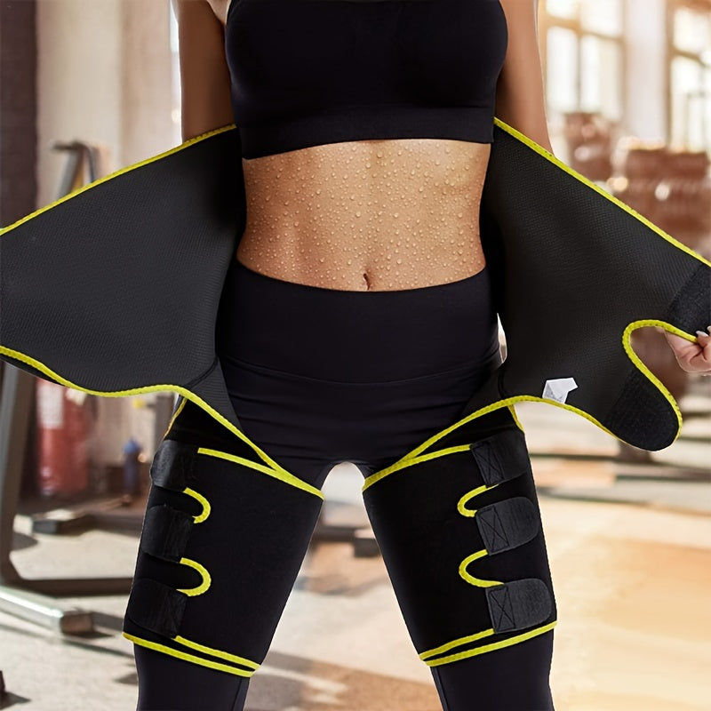 Sweat Waist Support Belt & Thigh Trimmer Body Shaper