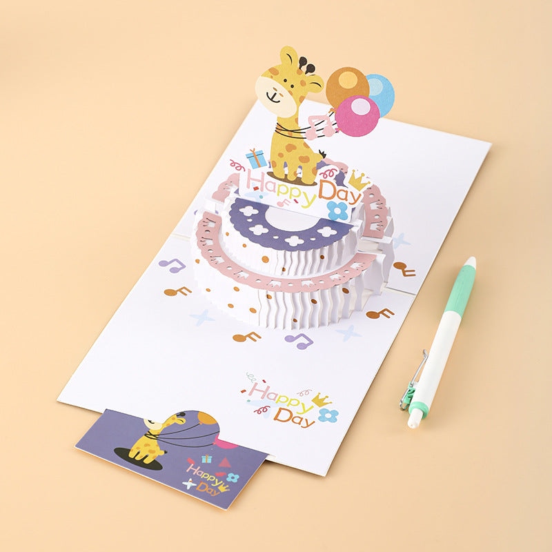 3D Birthday Cake Shaped Card Multiple Styles