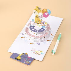 3D Birthday Cake Shaped Card Multiple Styles