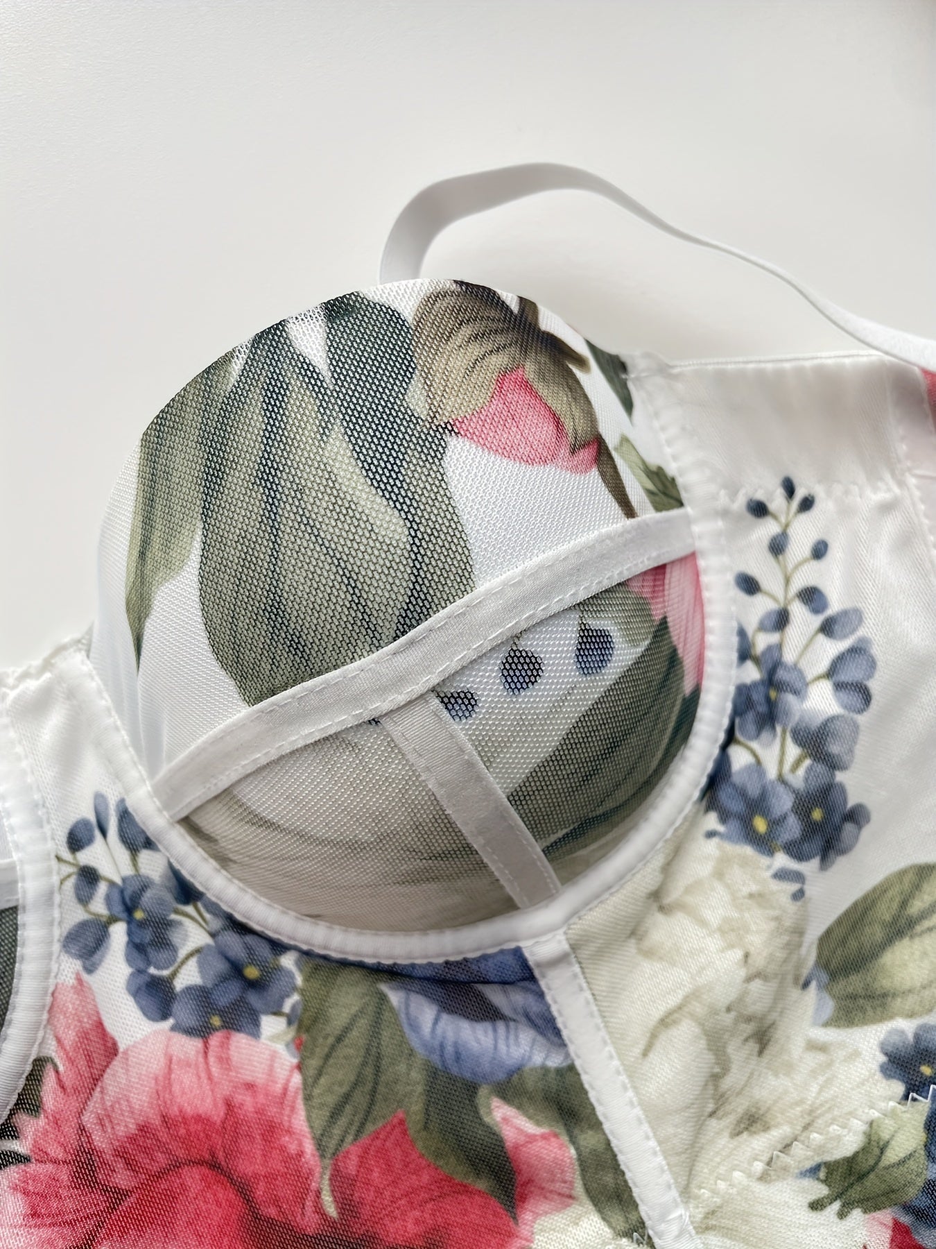 Floral Print Cami Corset Bustier Tummy Control Push Up Slimmer Body Shaper