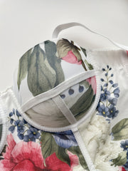 Floral Print Cami Corset Bustier Tummy Control Push Up Slimmer Body Shaper
