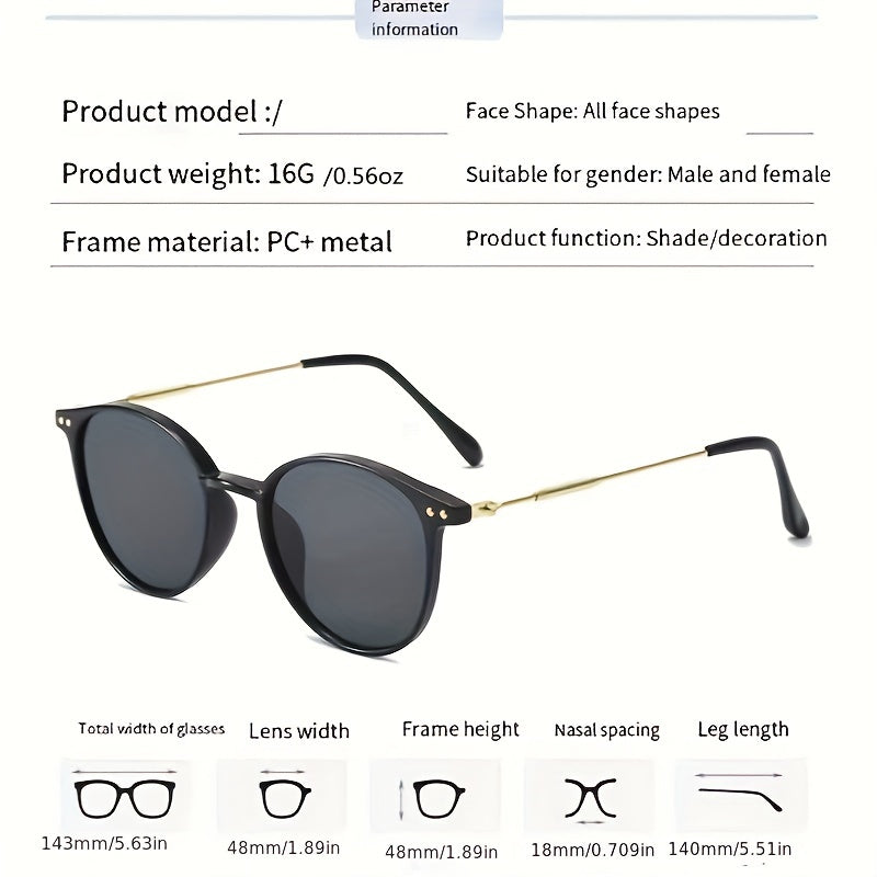 Women's Round Sunglasses Gradient Sun Shades UV400