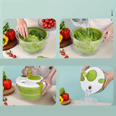 Kitchen Salad Vegetable Rotating Drain Basket Water Filter Spin Dryer