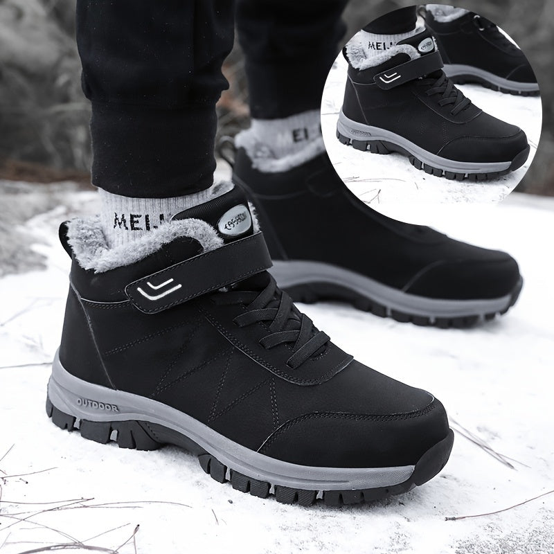 Fur Fleece Lined Snow Boots Waterproof Non Slip High Top Snow Shoes