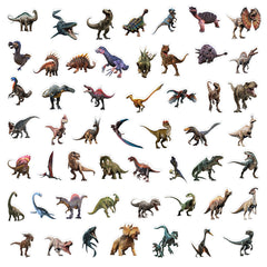 Dinosaur Doodle Stickers 50pcs Waterproof Decals for Laptop Water Bottles Helmet