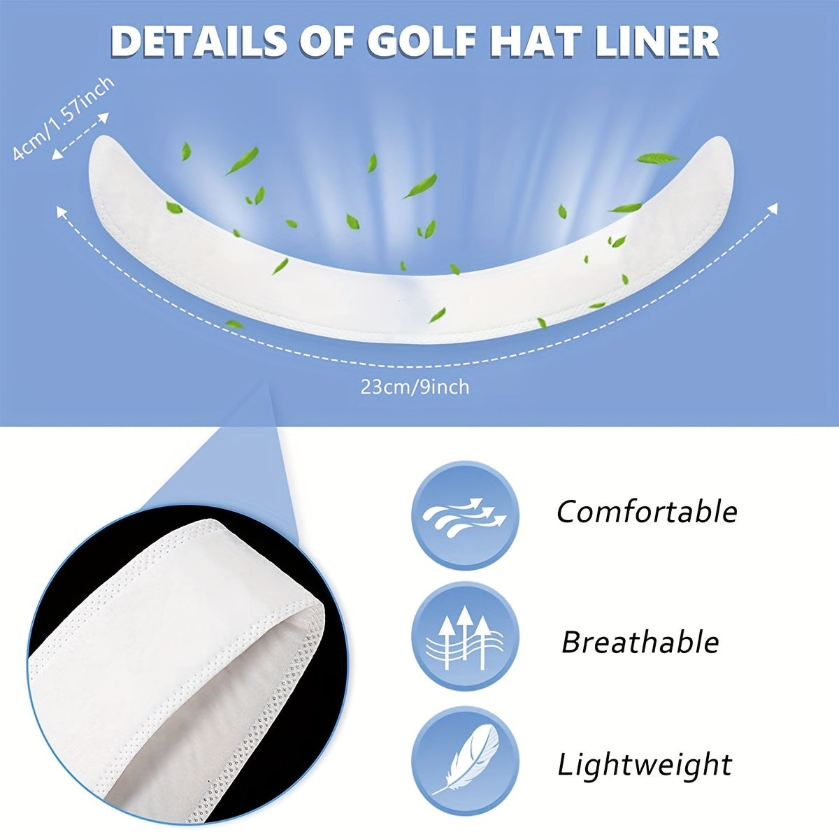 10pcs Baseball Cap Sweat Stickers Neck Antiperspirant Disposable Pads