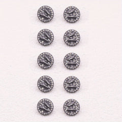 10pcs Zinc Alloy Faux Diamonds Buttons Butterfly Sewing Buttons