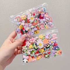 50pcs Cartoon Hair Tie for Babies High Elastic Hair Accessories