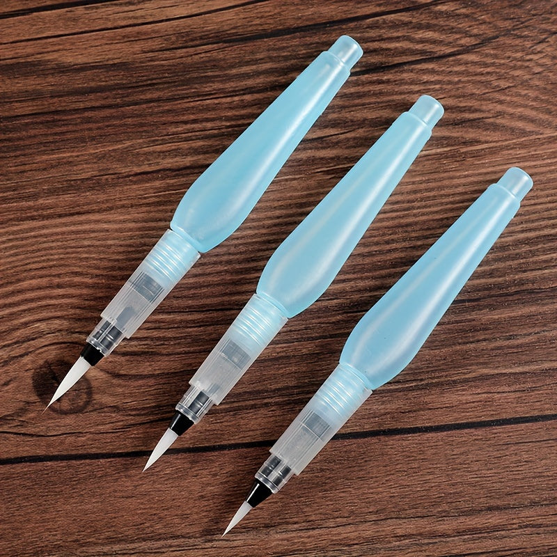 3pcs Watercolor Brush Pen Set Large Capacity Smudge Painting Pen