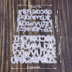 2pcs Alphabet Metal Cutting Dies For Scrapbooking DIY Craft Embossing