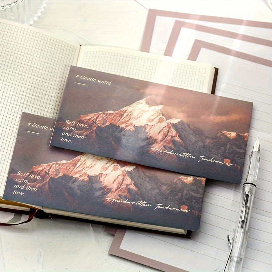 6pcs Mr Paper Envelope Letter Paper Set Handwritten Gentle Series