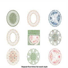 40pcs Lace Sticky Note Series Retro Special Shaped Hand Account Decoration Paper