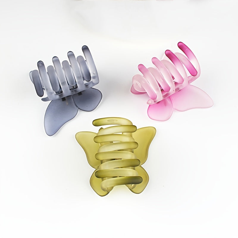 Butterfly Decor Hair Claw Gradient Banana Clip Hairgrip Hair Accessory