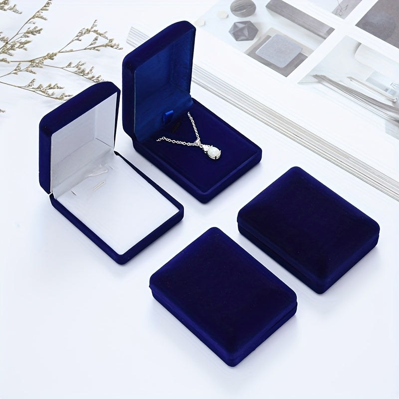 Velvet Necklace Pendant Jewelry Display Box for Gifts