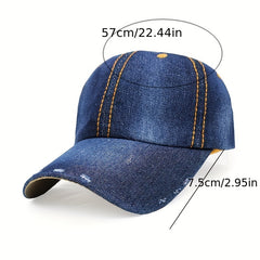 Distressed Denim Baseball Cap Hip Hop Unisex Dad Hat