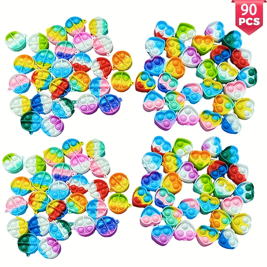 Bulk Sensory Fidget Keychains 90pcs for Kids Party Favors
