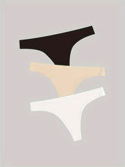 3pcs High Stretch Women's Seamless Active Briefs