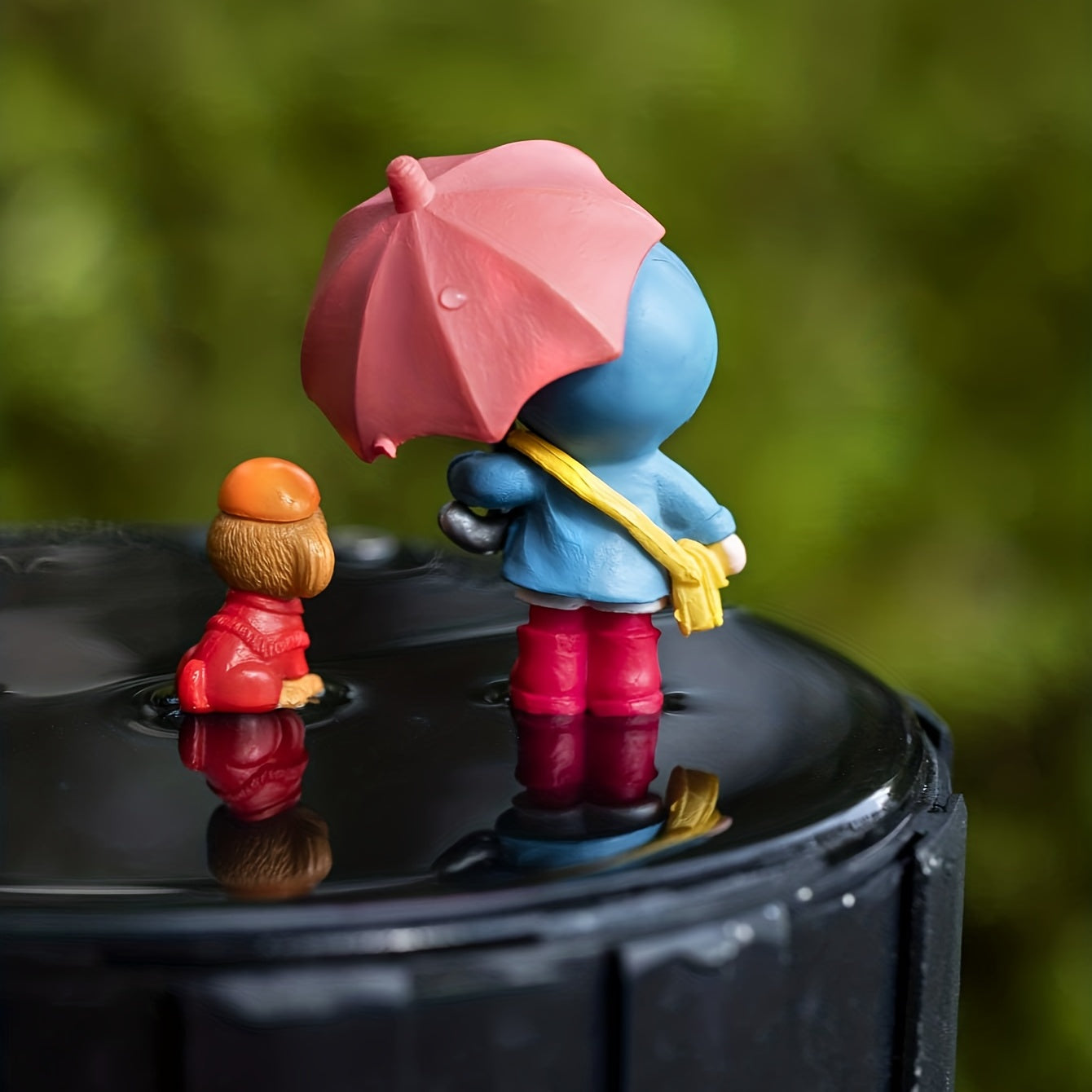 Girl & Dog DIY Micro Landscape Resin Crafts for Patio Decoration