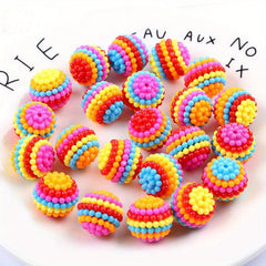 10pcs Acrylic Pearl Beaded Ball DIY Jewelry Making Material