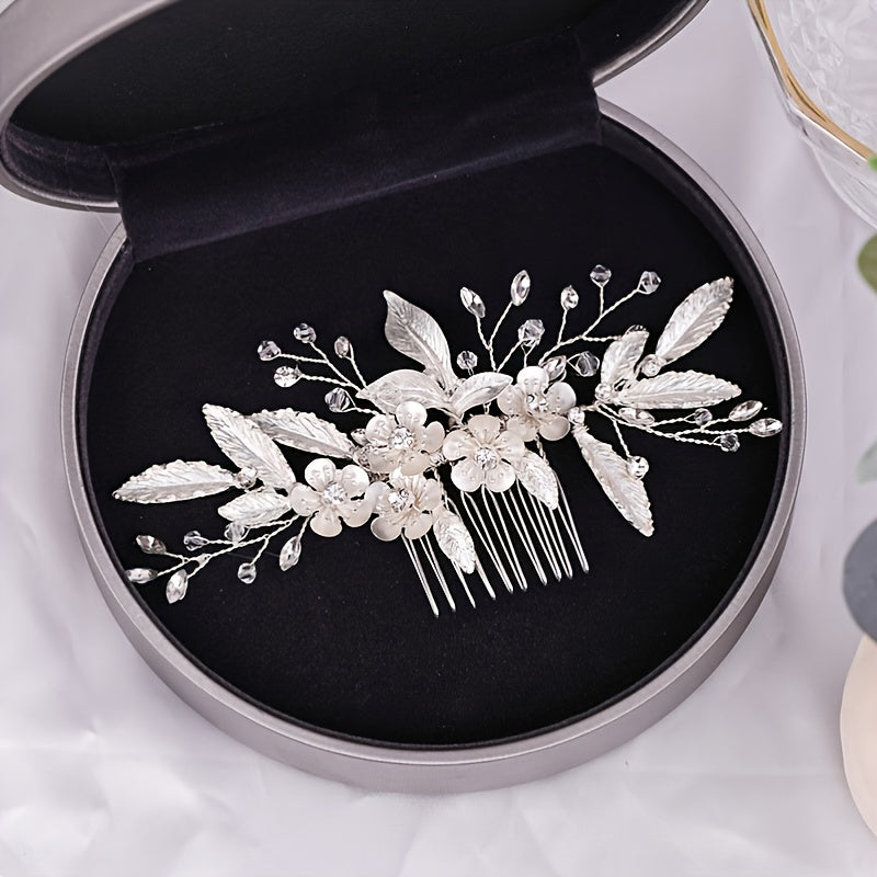Bridal Hairbrush Pearl Crystal Wedding Hair Accessories