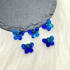 5 Crystal Butterfly Red DIY Pendant Earrings