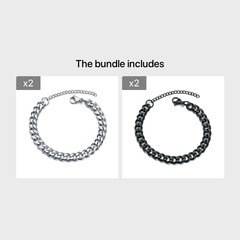 Men's Titanium Cuban Bracelet Chain Jewelry