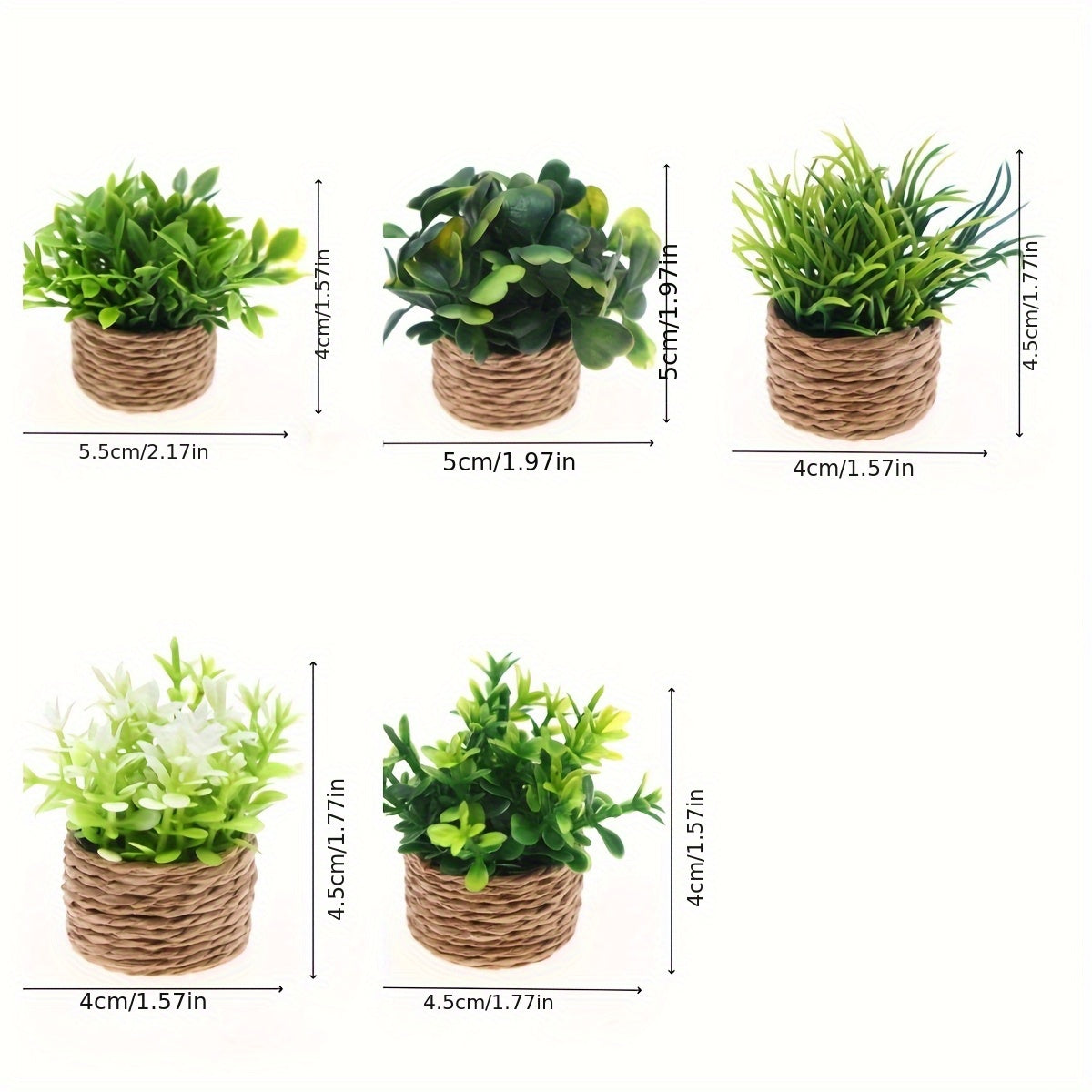 Miniature Green Plant Potted for DIY Home Decor