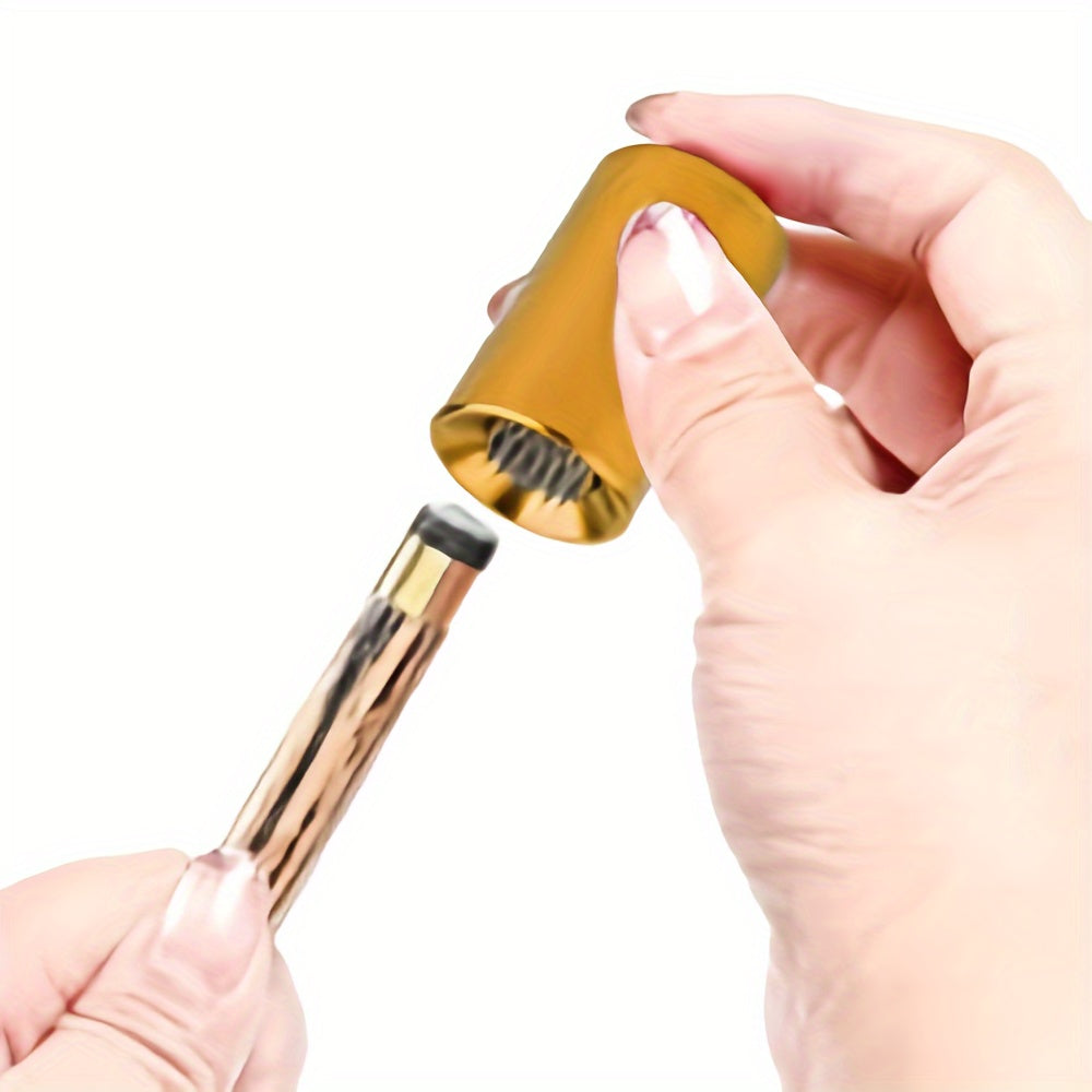 2-In-1 Pool Cue Tip Tool Billiard Shaper Aerator Leather Head Curved