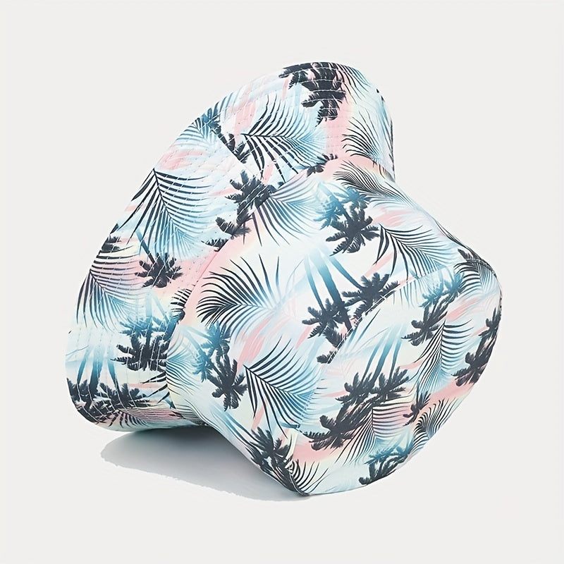 Coconut Tree Pattern Sunshade Bucket Hat for Outdoor Travel