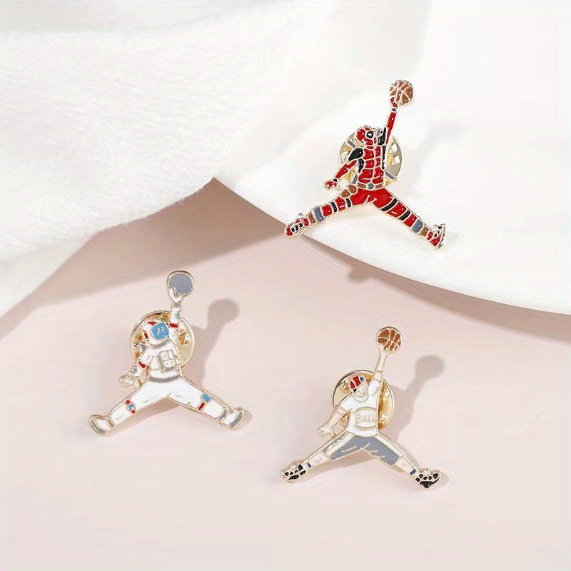 Personalized Basketball Brooch Decorative Button For Clothes