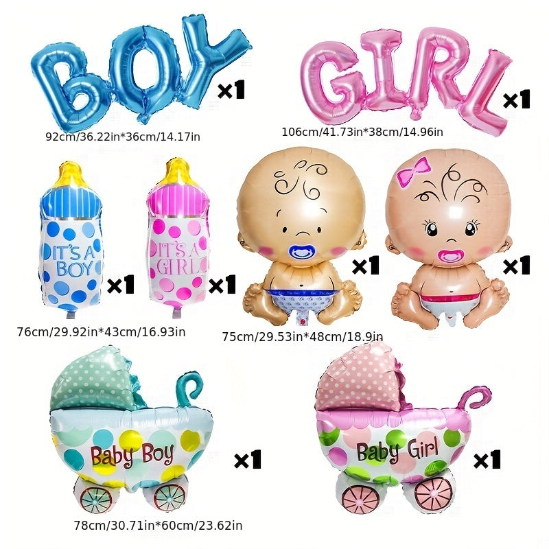 Newborn Party Set: Baby Bottle & Letter Balloons