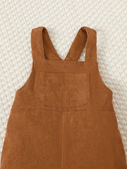 Baby Boys Bear Print Top & Overalls Set Toddler Clothes