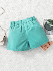 Girls Plain Shorts Comfortable Casual Pants Summer Outdoor Kids