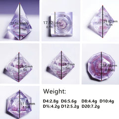7pcs Sharp Resin Dice Set for Board Game Entertainment