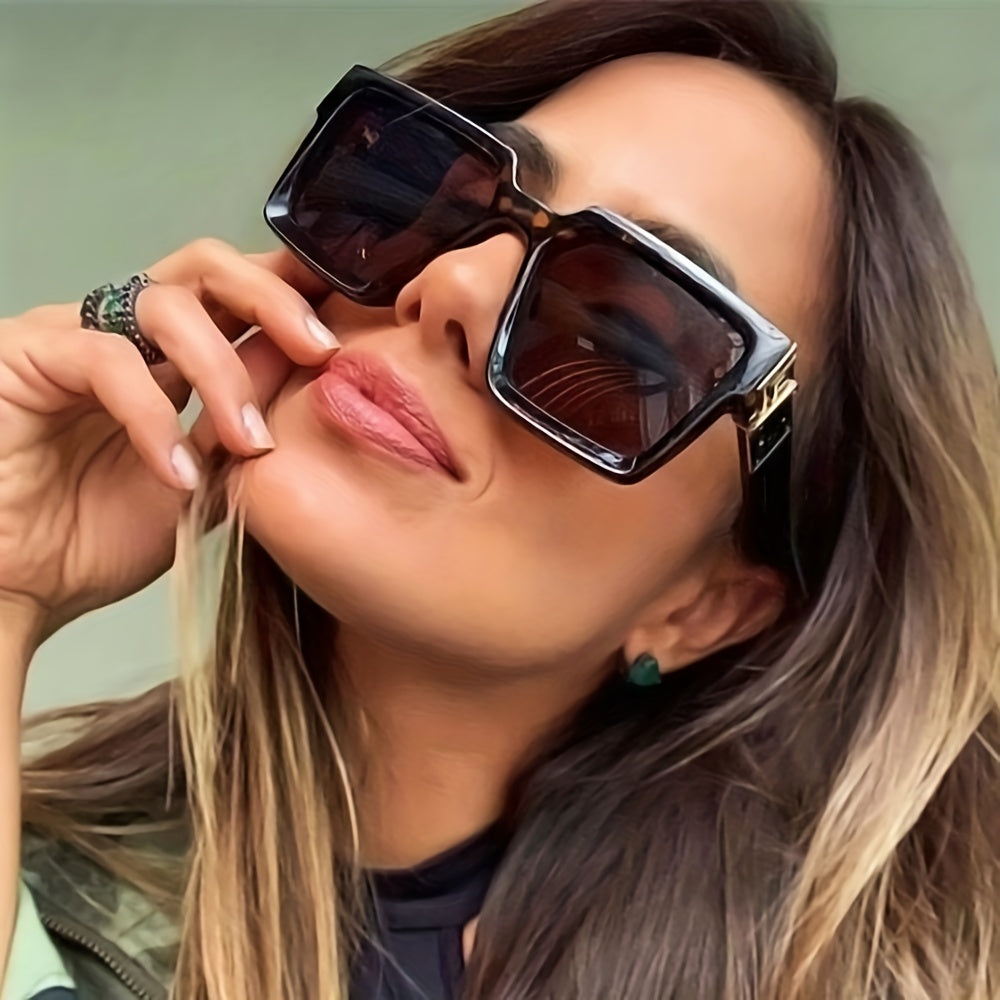 Large Square Sunglasses Mirror Lens UV400